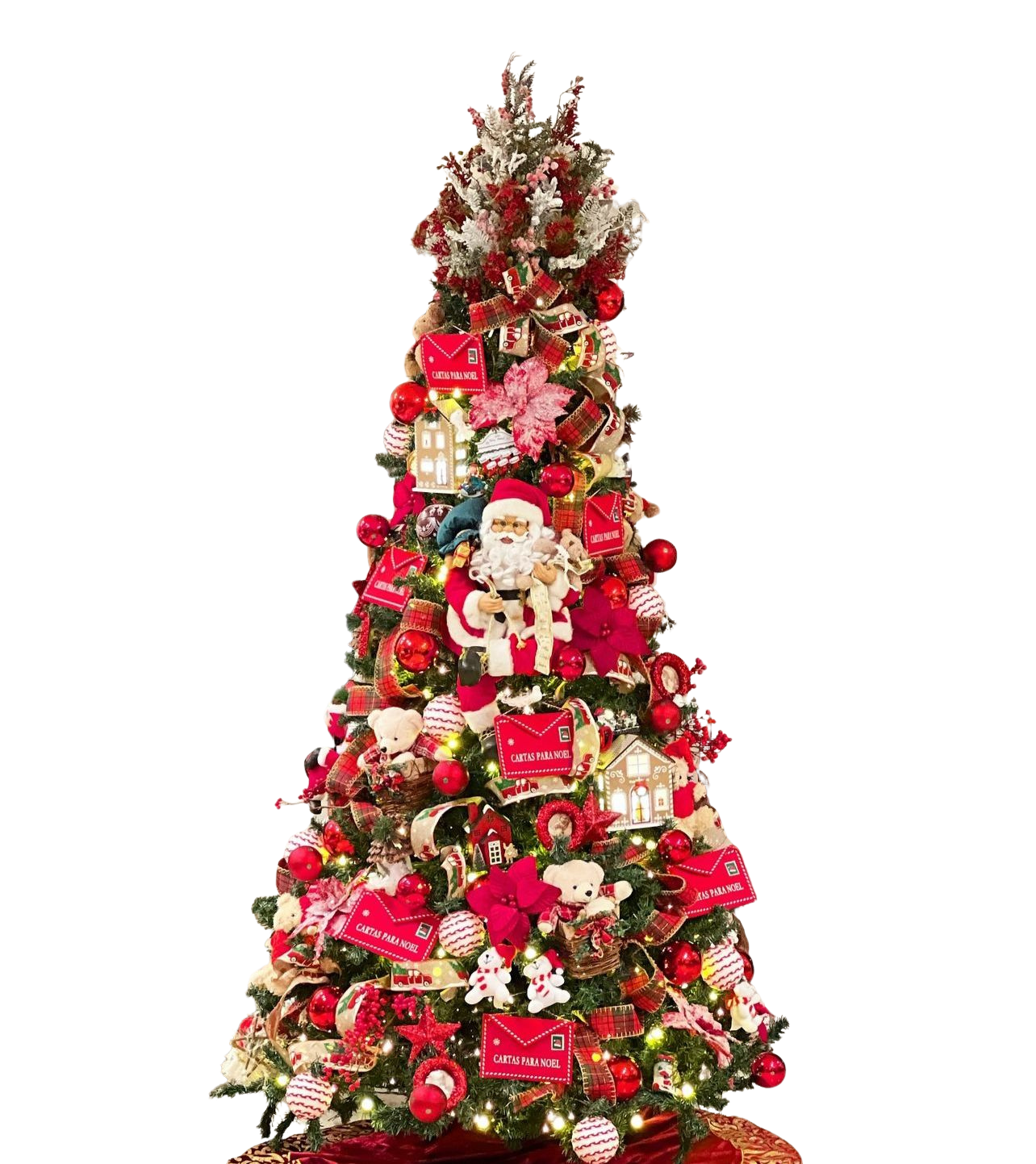 Árvore de Natal + Decoração 360º Natalina Luxo Inclusa - 3 Metros