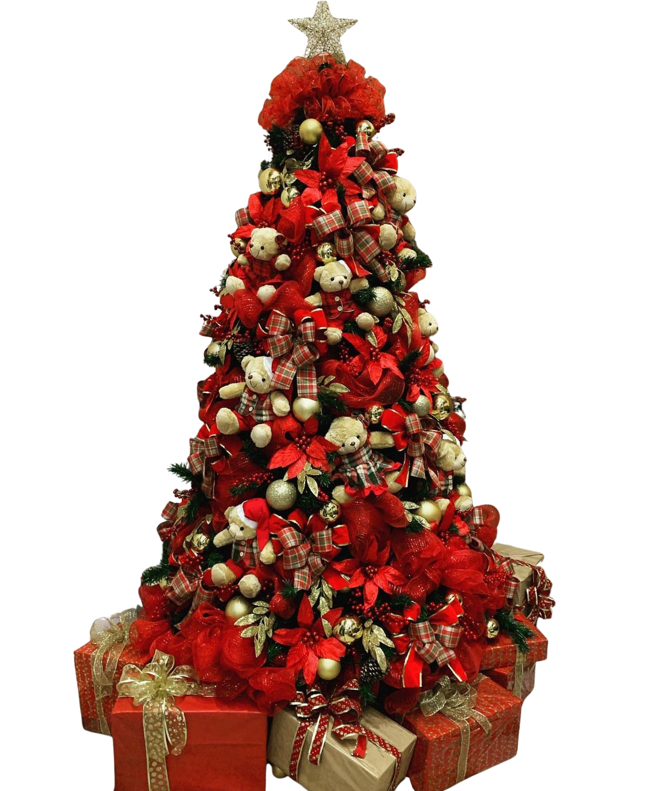 Árvore de Natal + Decoração 360º Luxo Bear - 2,40 Metros