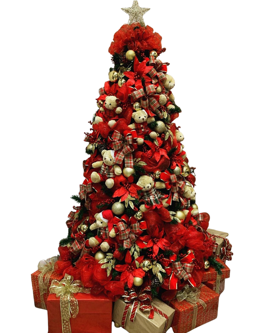 Árvore de Natal + Decoração 360º Luxo Bear - 2,40 Metros