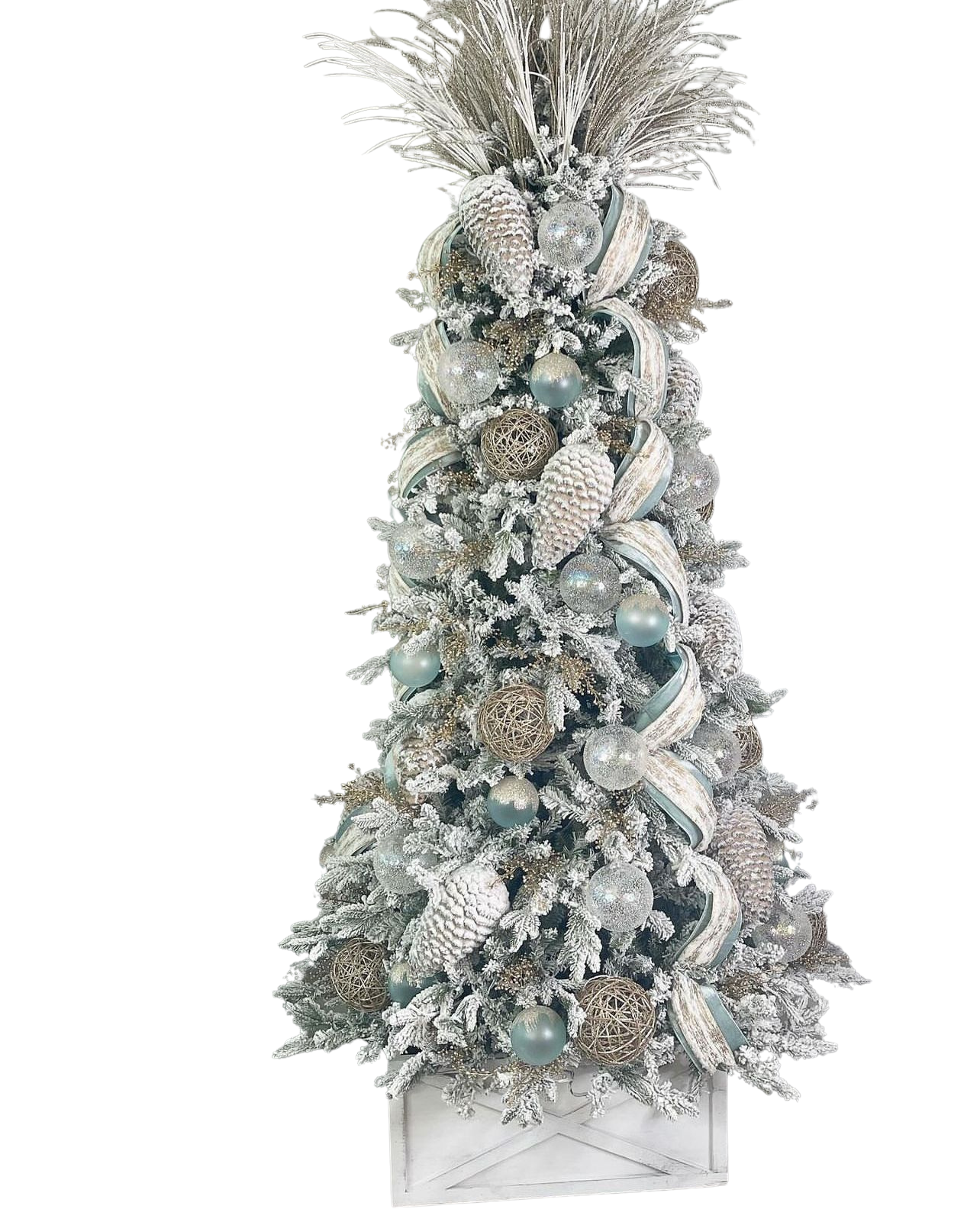 Árvore de Natal + Decoração 360º Clean Inclusa - 2,10 Metros