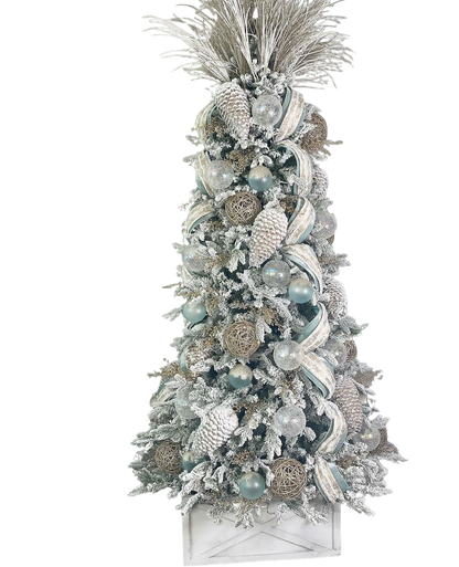 Árvore de Natal + Decoração 360º Clean Inclusa - 2,10 Metros