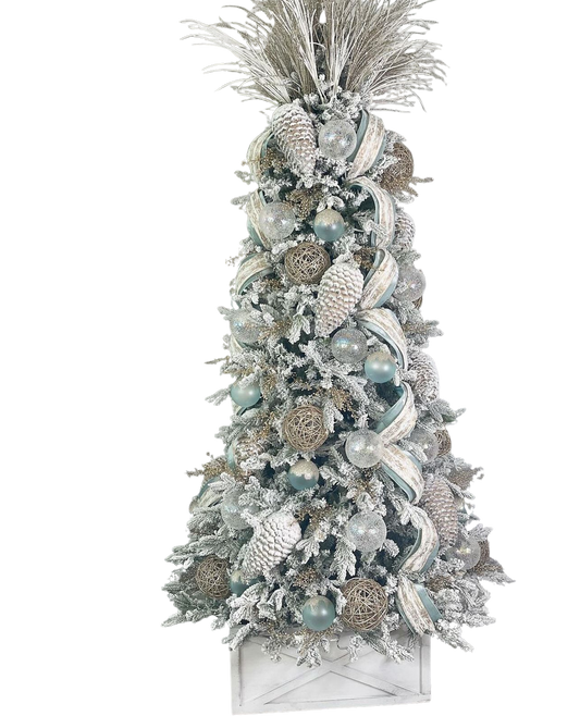 Árvore de Natal + Decoração 360º Clean Inclusa - 2,10 Metros