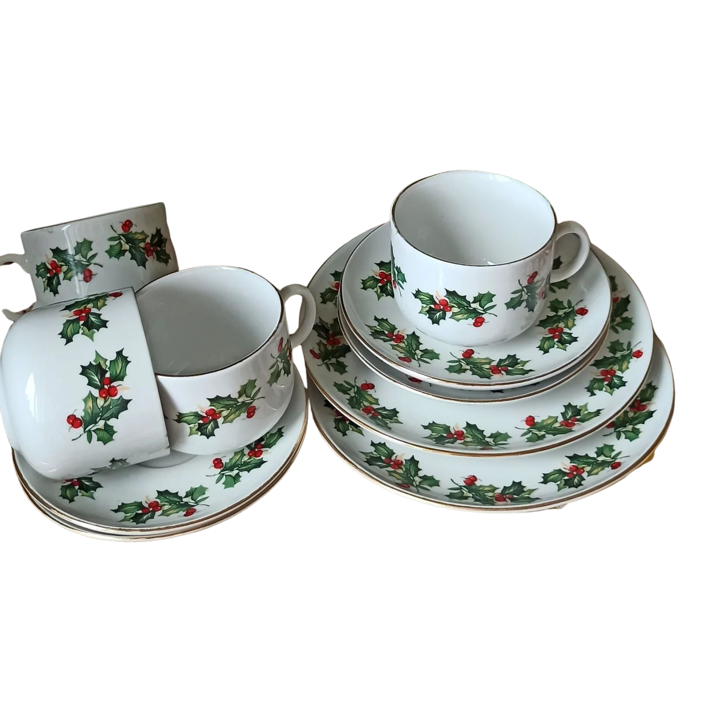 Conjunto de Porcelana  Natalino com 12 Peças