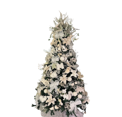 Árvore de Natal + Decoração 360º Silver Inclusa - 2,10 Metros