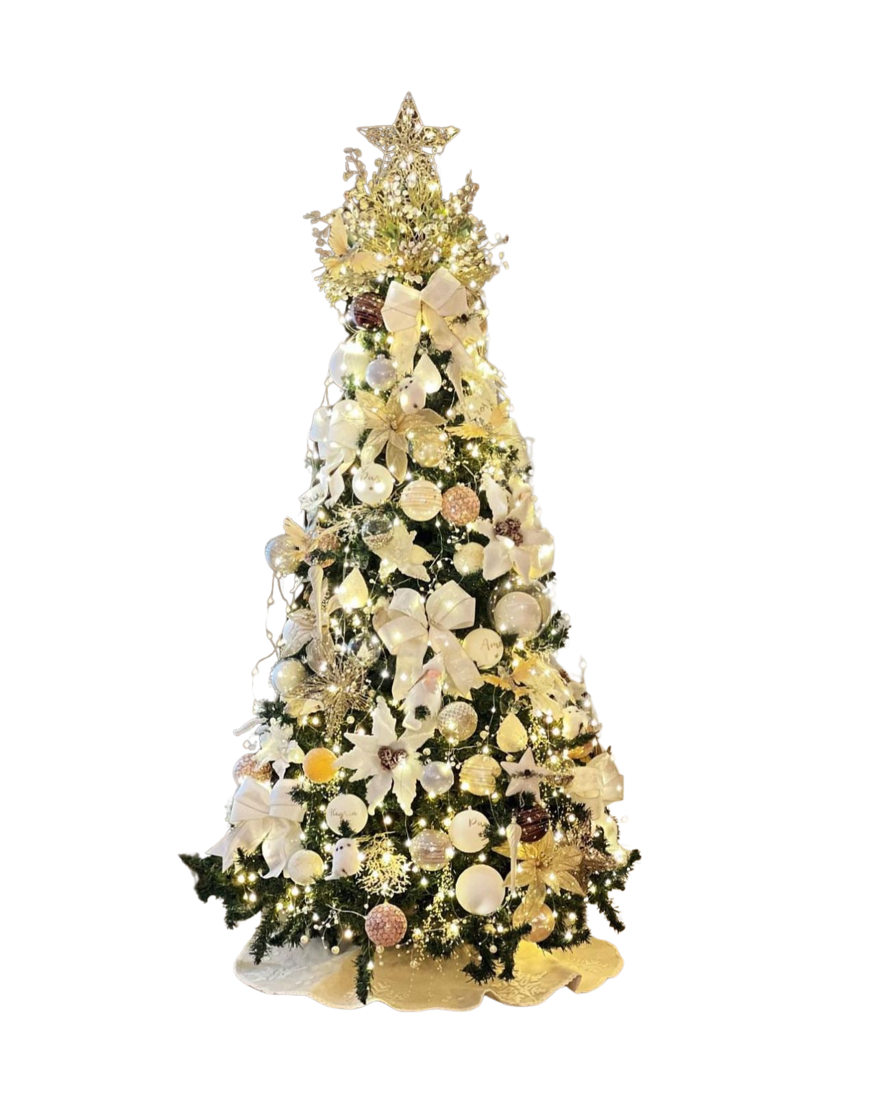 Árvore de Natal + Decoração 360º White Inclusa - 1,80 Metros