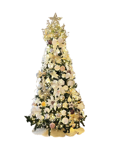 Árvore de Natal + Decoração 360º White Inclusa - 1,80 Metros