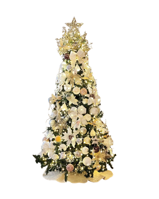 Árvore de Natal + Decoração 360º White Inclusa - 1,80 Metros
