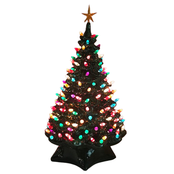 Árvore de Natal de Cerâmica com Led Decorativa